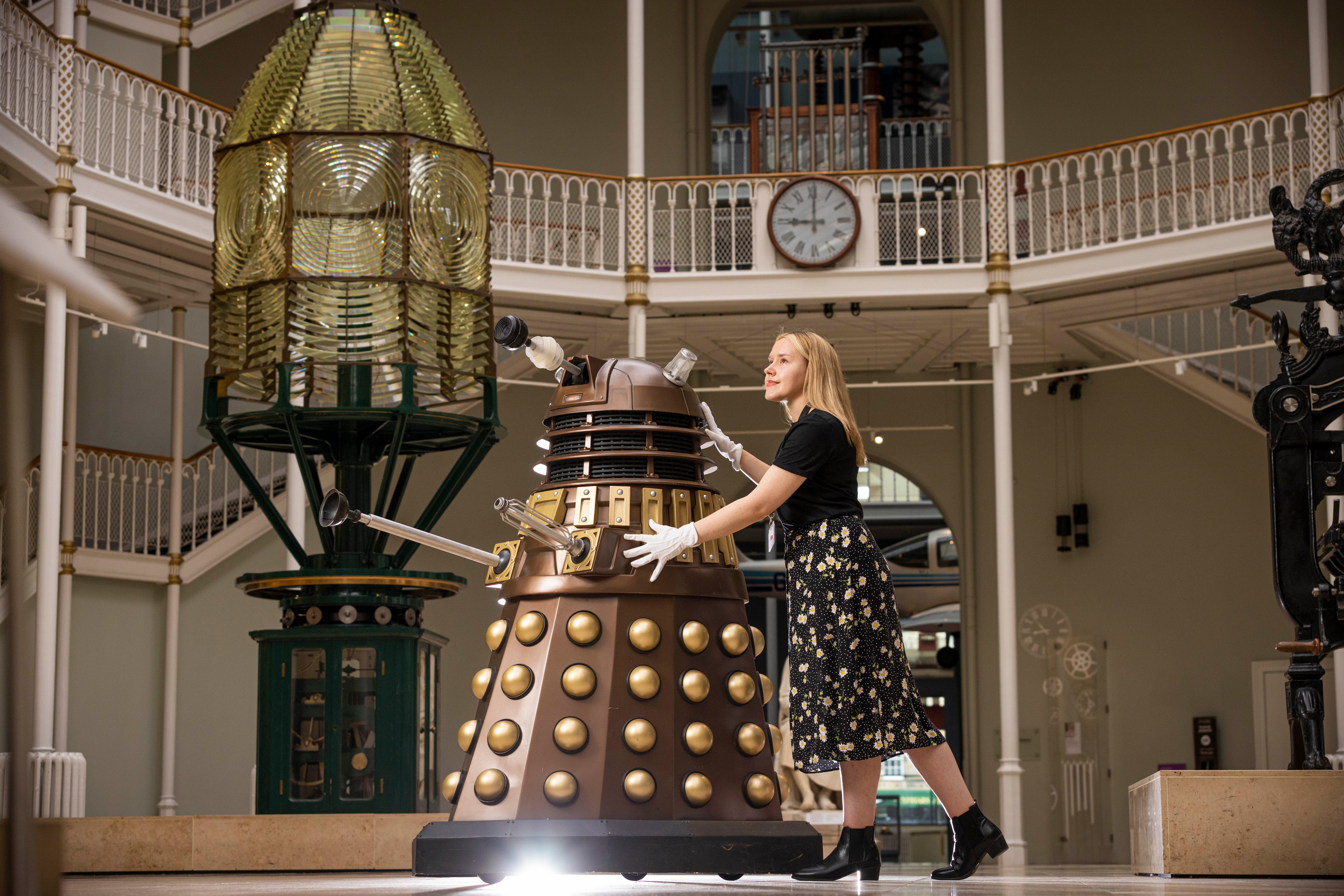 A Dalek arrives at the National Museum of Scotland