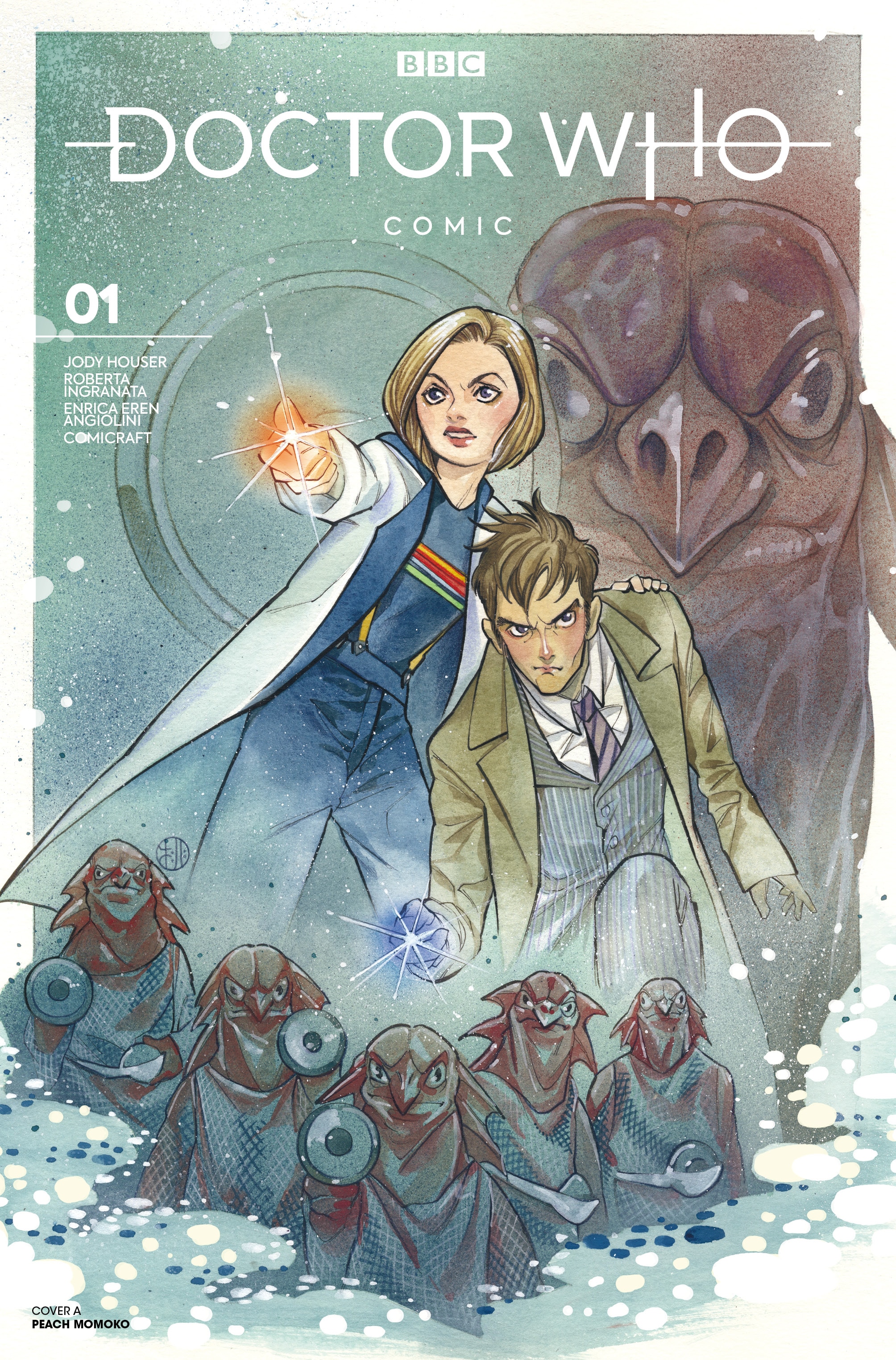 The Thirteenth Doctor and Tenth Doctor comic