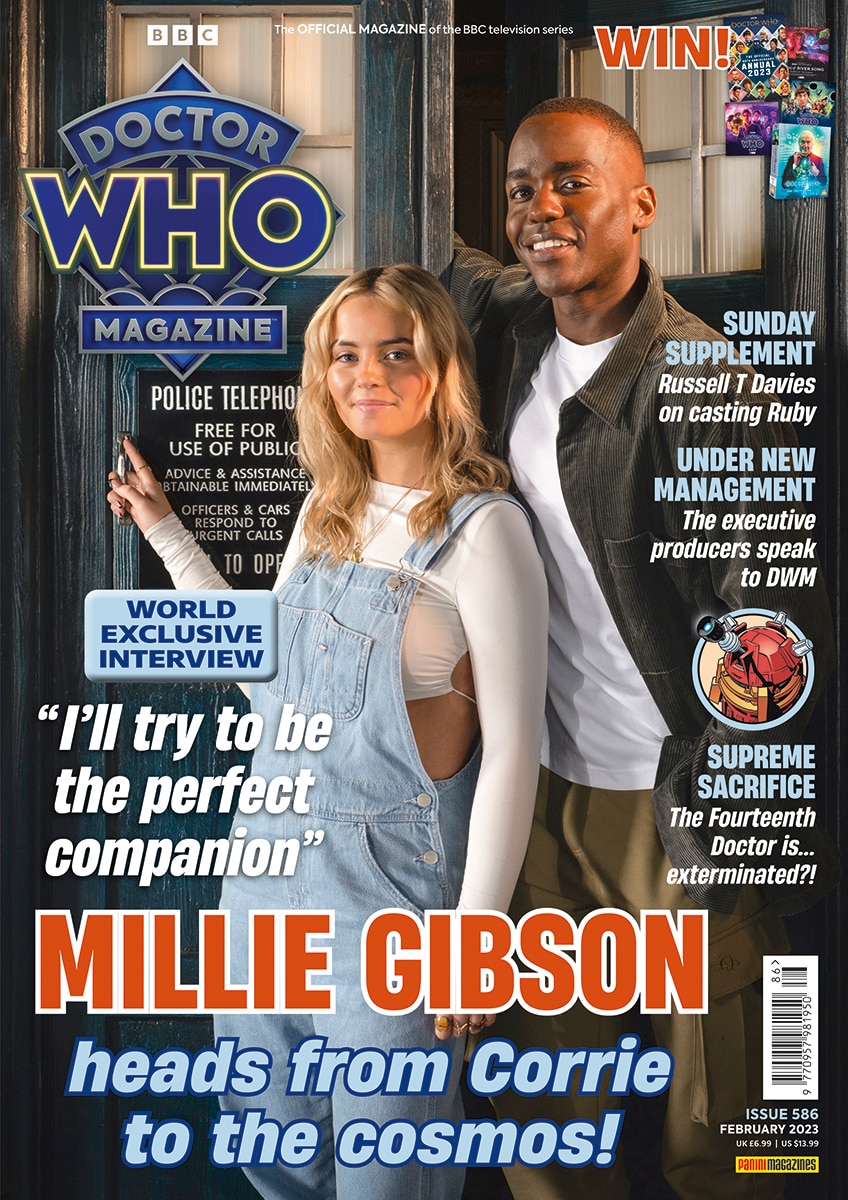 Cover for issue 586 of Doctor Who Magazine