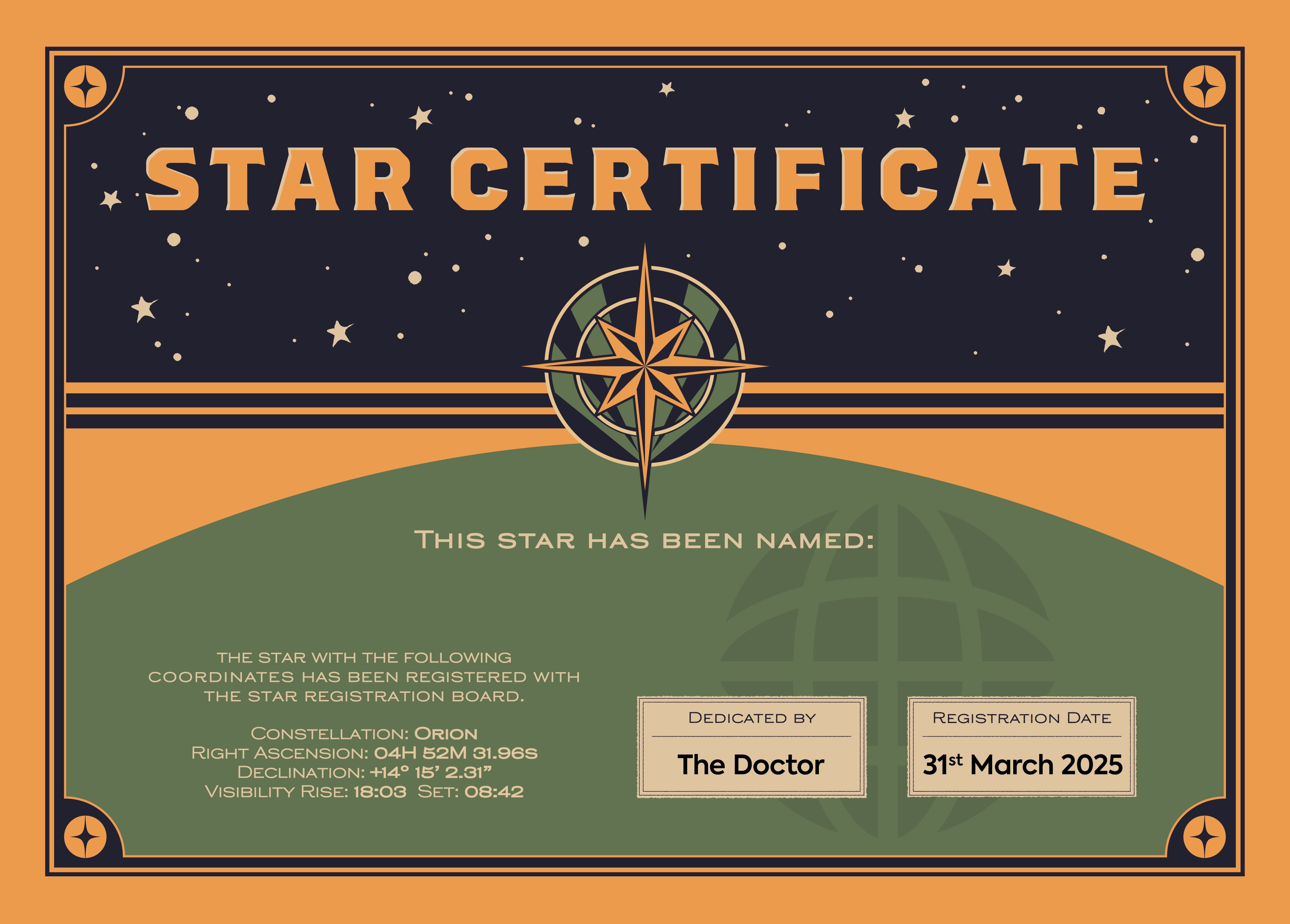 Star Certificate