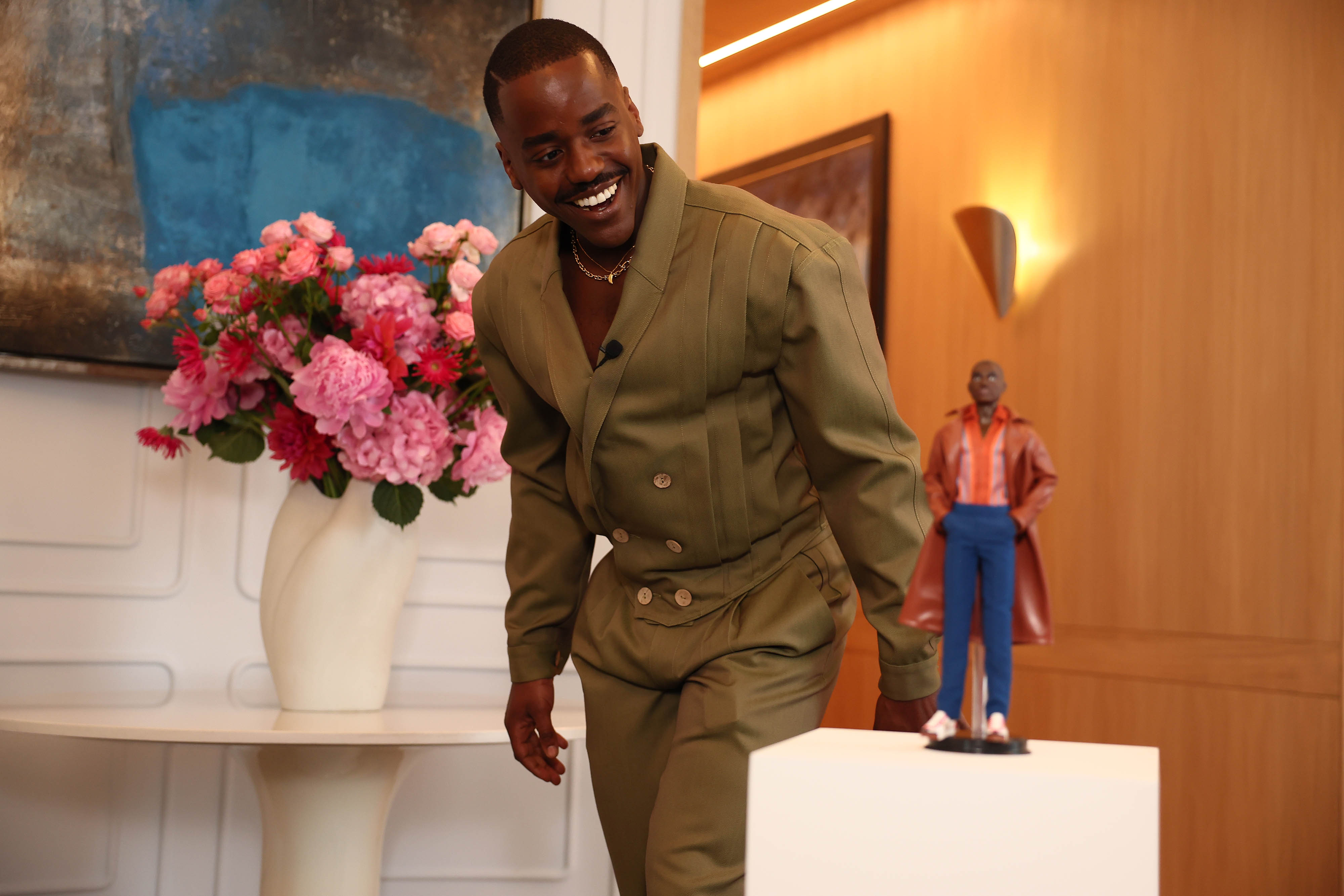 Ncuti Gatwa seeing his Barbie for the first time