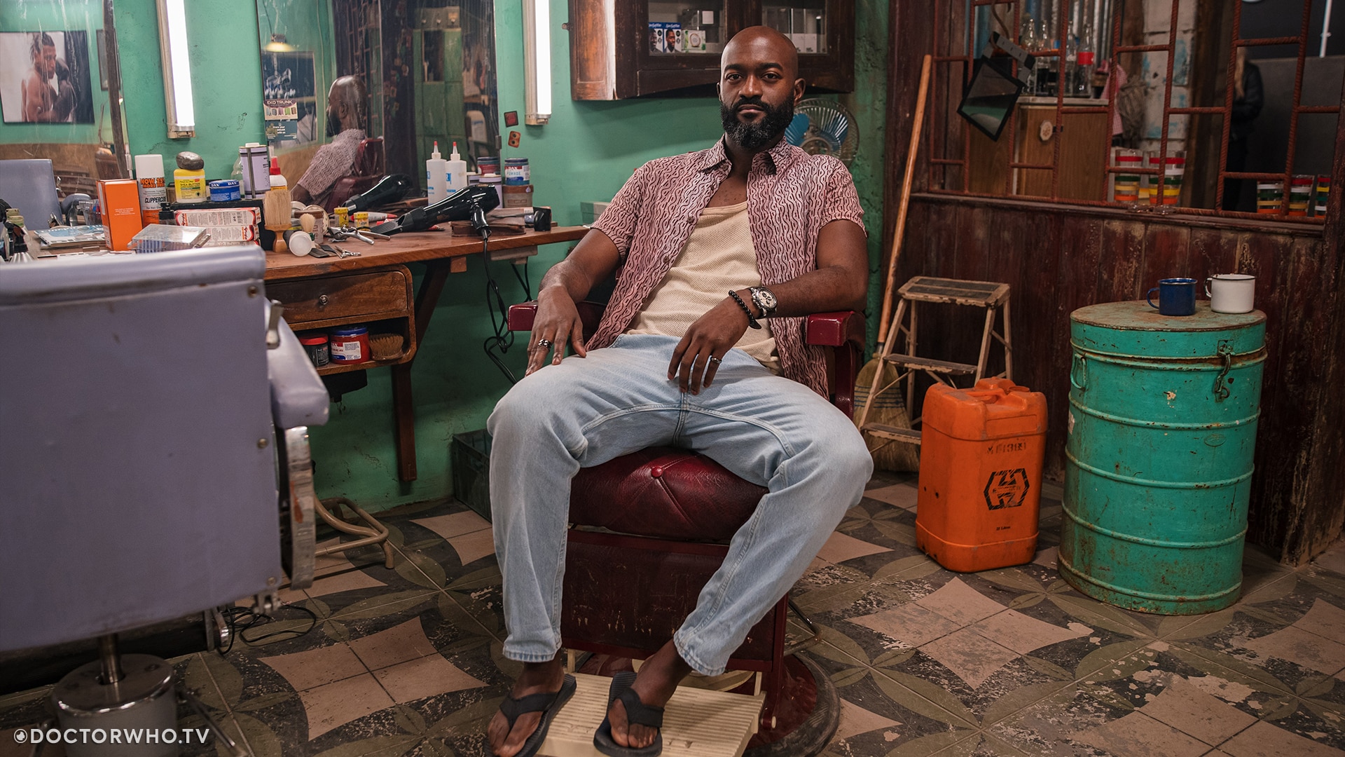Inua Ellams on the set of 'The Story & the Engine'