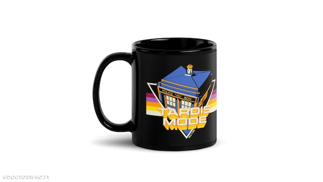 TARDIS Mode Black Mug