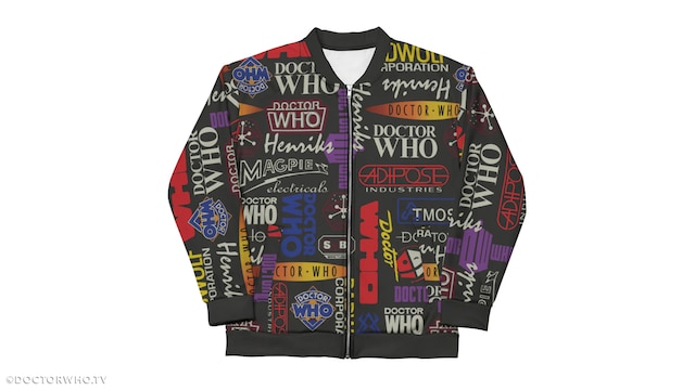 Doctor Who Logo Patterned Bomber Jacket