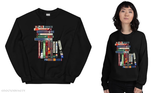 Adults Crewneck Sweatshirt Festive VHS Collection