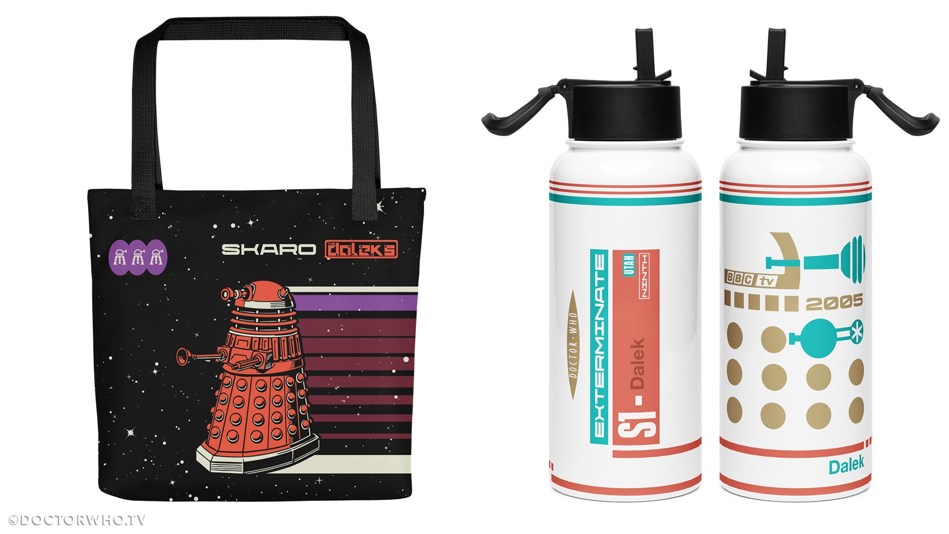Dalek Tote Bag / Dalek Stainless Steel Water Bottle