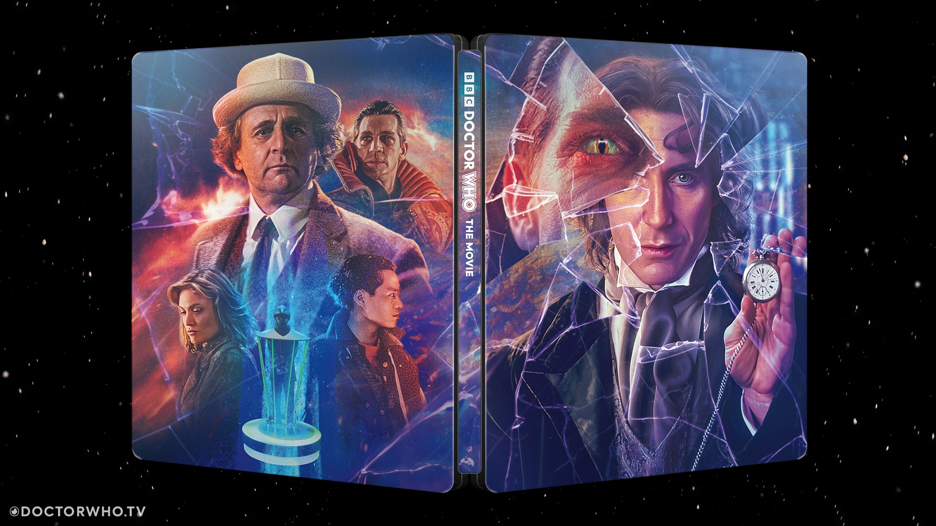Steelbook art of Doctor Who: The Movie