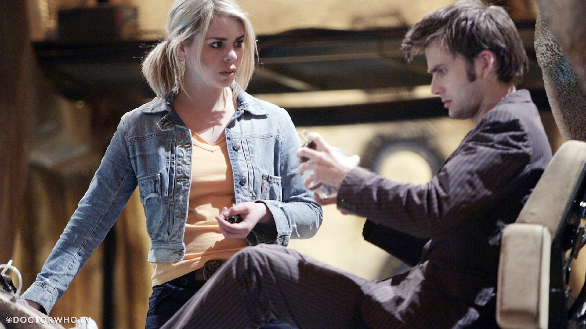 David Tennant as the Doctor and Billie Piper as Rose in 'Fear Her'.