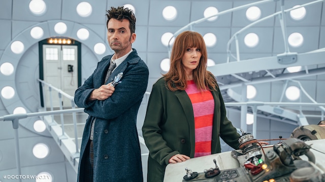 The FOurteenth Doctor with a new screwdriver, and an old friend in Donna Noble.