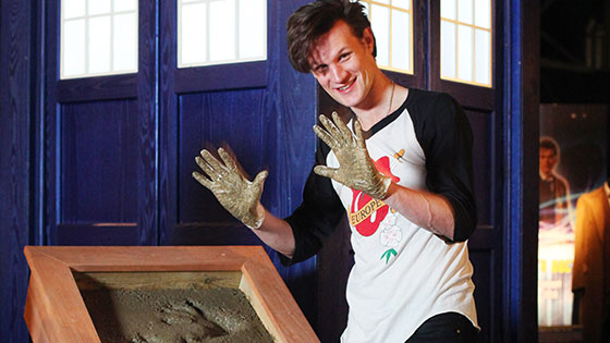 Matt Smith on set of Doctor Who