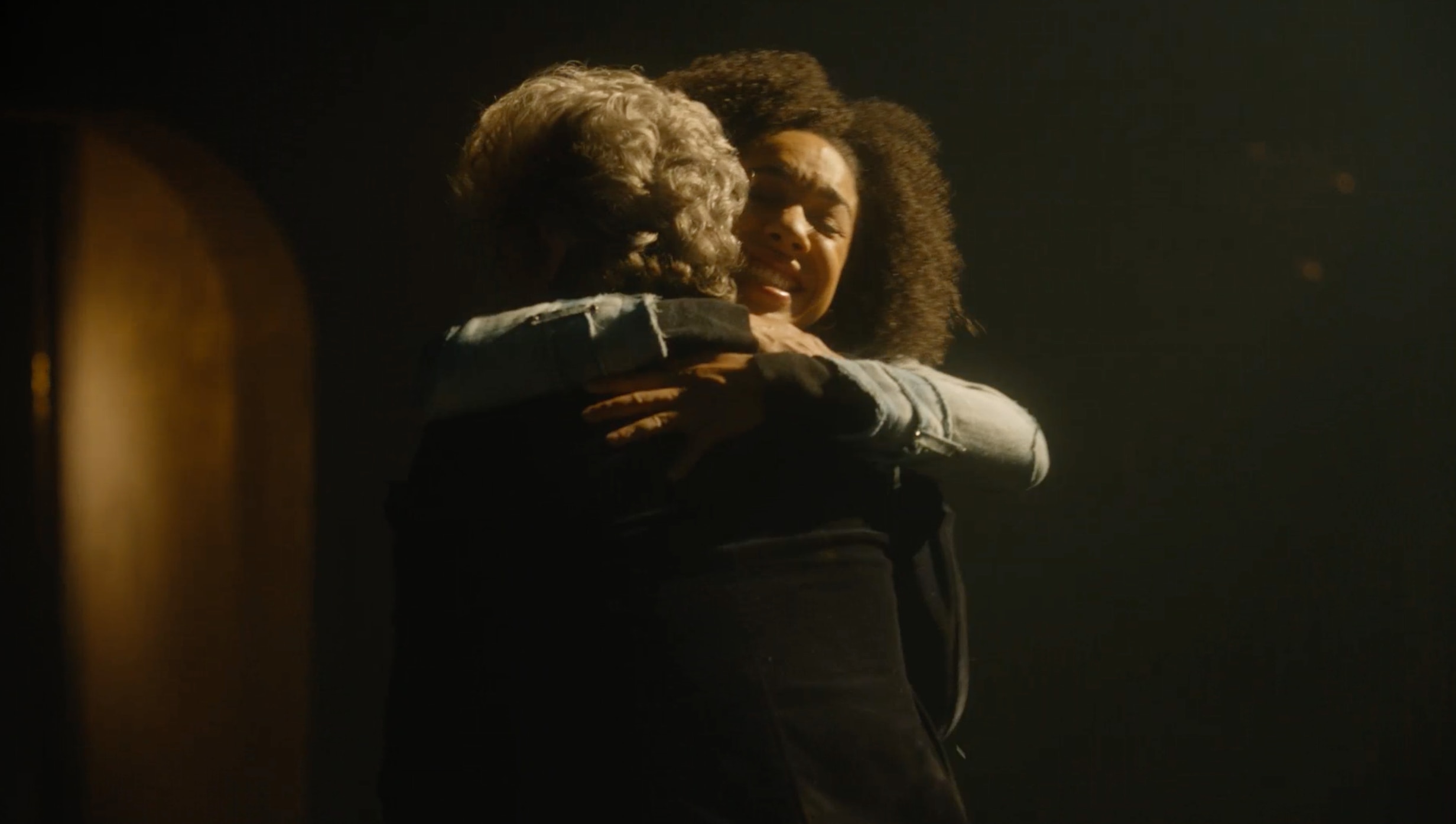 Bill and The Doctor hugging