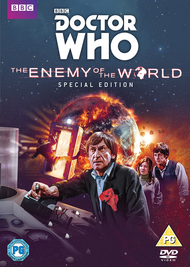 Image of the second Doctor on the c over of Doctor Who The Enemy of the World