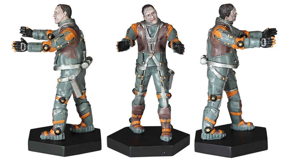 Image of three spacesuit zombie figurines