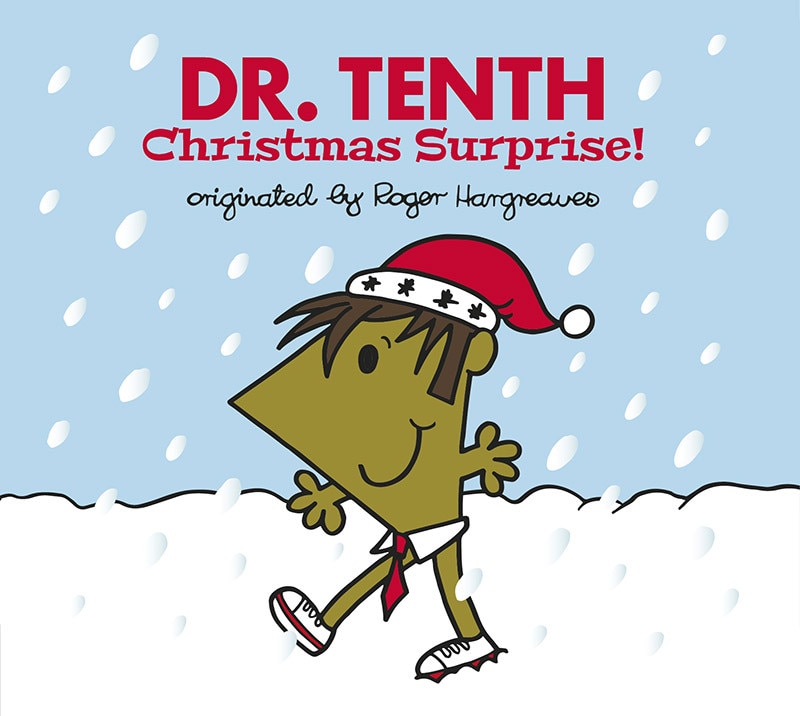Image of the Dr Tenth front cover with an image of Dr Tenth in the snow with a Christmas hat on
