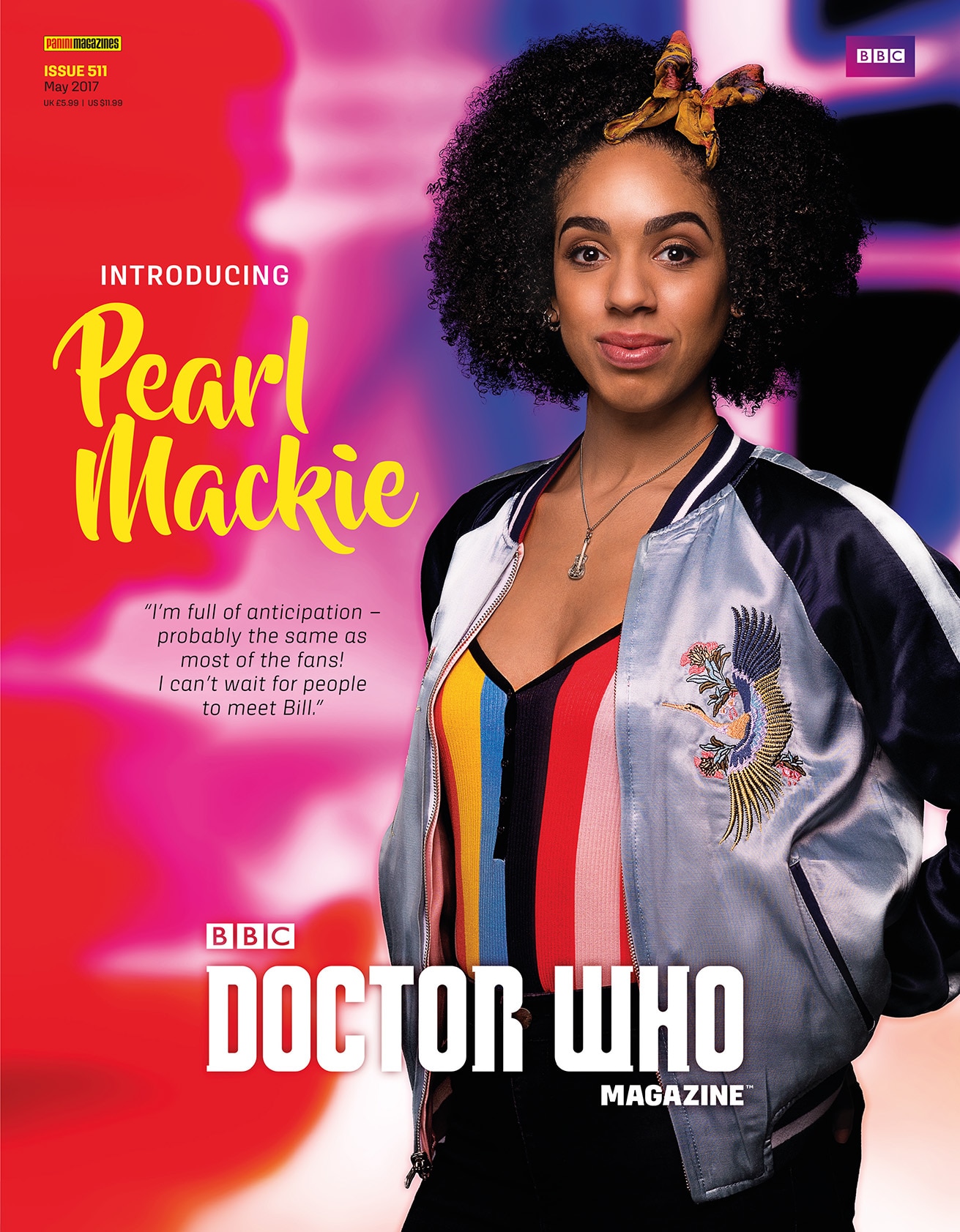Doctor Who magazine full page of Pearl Mackie