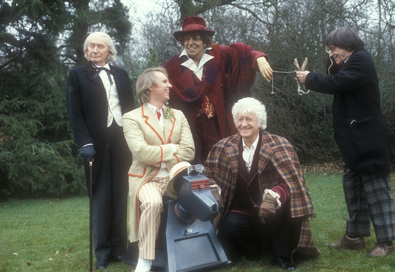 The first five Doctors pictured together - wax works
