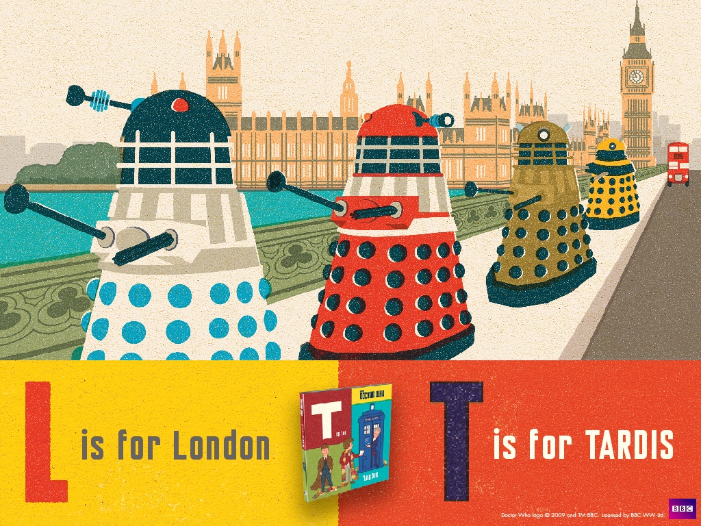 T is for TARDIS wallpaper - L is for London