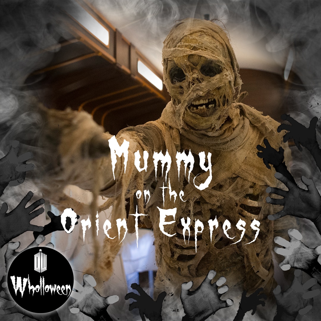 Image of a mummy on a train
