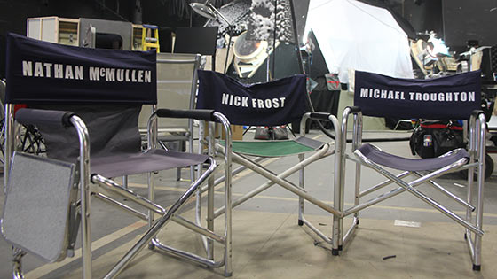 Nick Frost's on set chair
