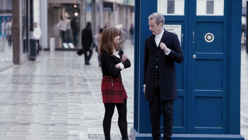 The Doctor outside the Tardis