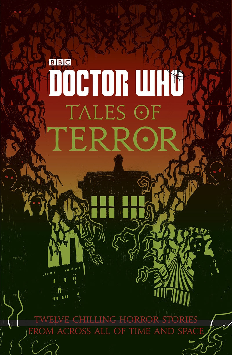 Tales of terror horror illustration of building and trees