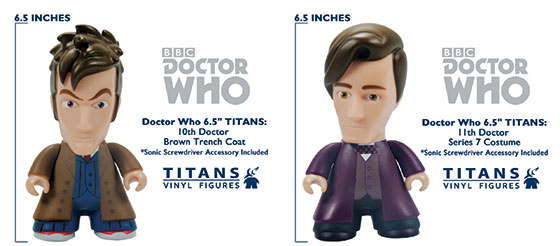 Tenth and Eleventh Doctor vinyl figures